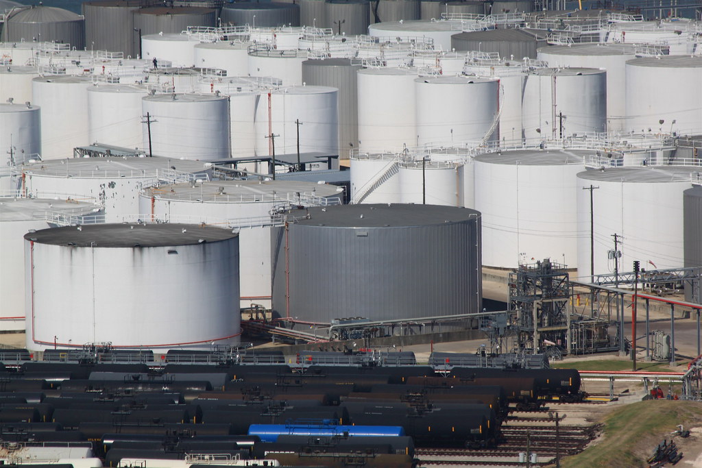 Tank farm storage facility at industrial terminal